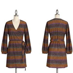 NWT ModCloth Primetime Shine Wrap Dress S